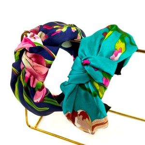 Brand new Fabric top knotted fabric headbands multiple colors 2pcs